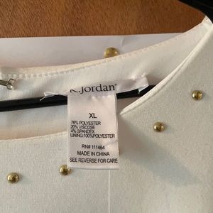 Beige & gold studded top. Excellent shape.